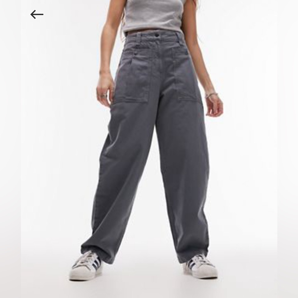 Topshop Premium Balloon Tapered Pocket Pants